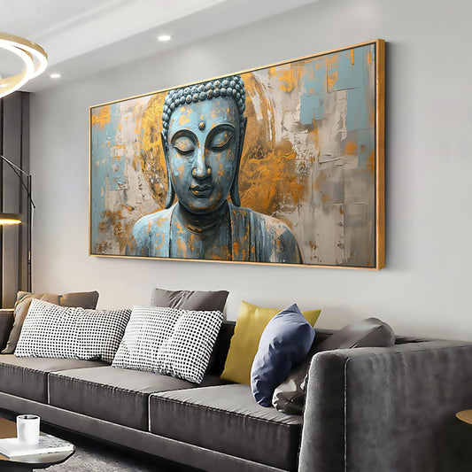 Wall Art Buddha Zen Art Modern Artwork Canvas Painting  20"x40"
