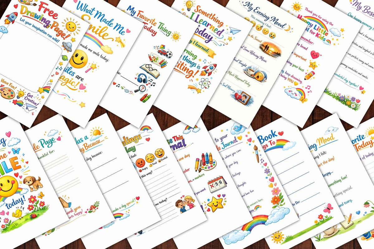 Happy Little Journal for Kids — 40 Page Digital Printable