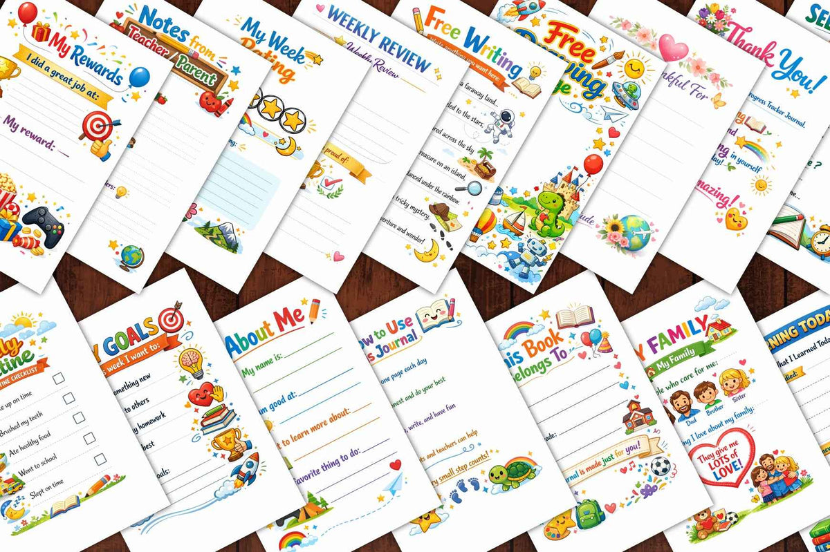 Kids Progress Tracker Journal – Digital Download