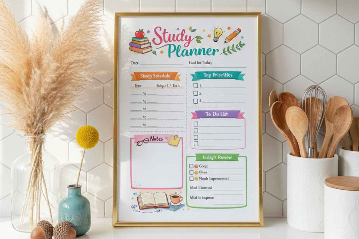 Kids Planner & Habit Tracker — 29-Page Digital Printable