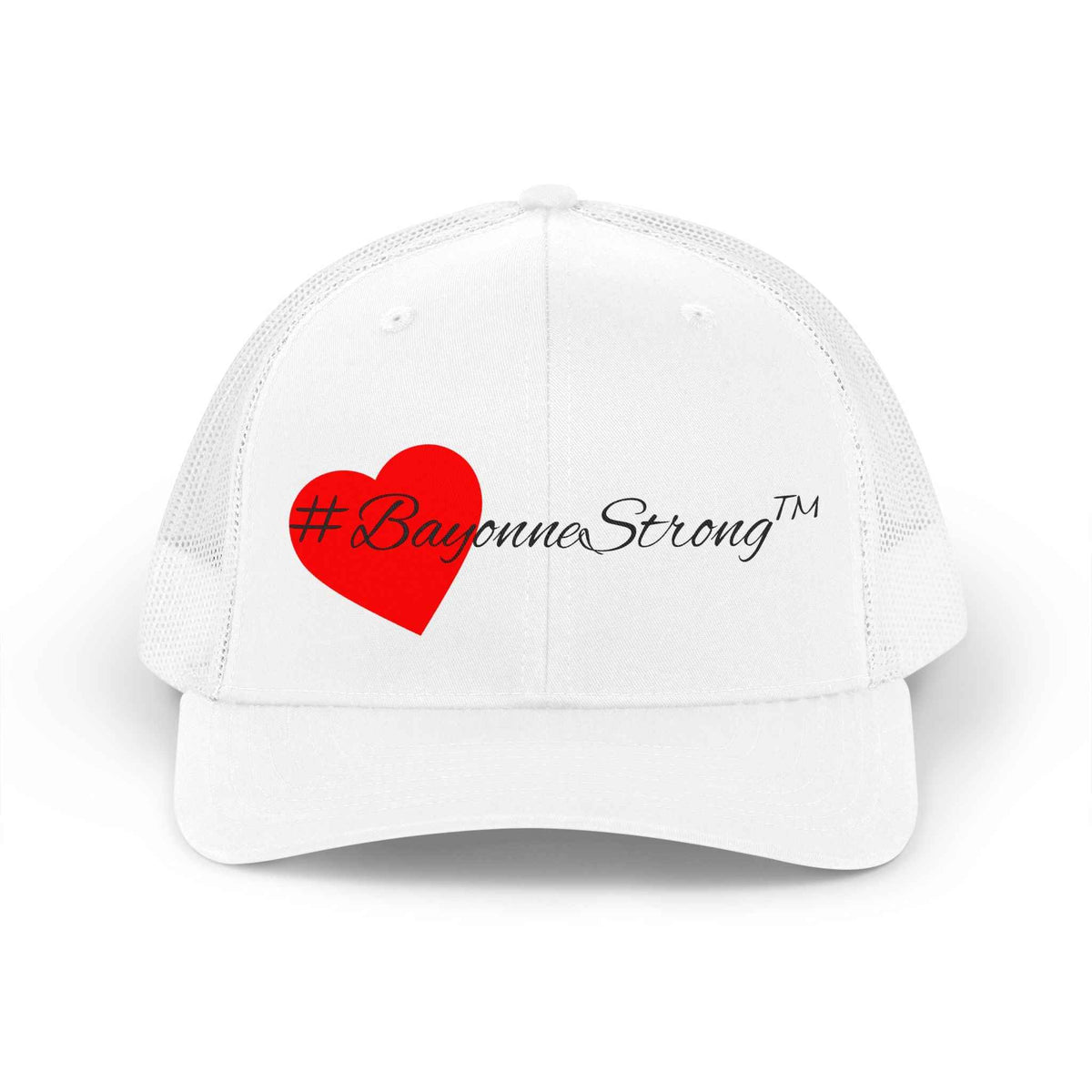 Trucker Hat — #BayonneStrong Red Heart Retro Mesh Cap