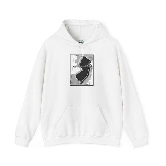 Limited Edition BAYONNESTRONG™ Hoodie — Minimalist New Jersey State Map Sweatshirt