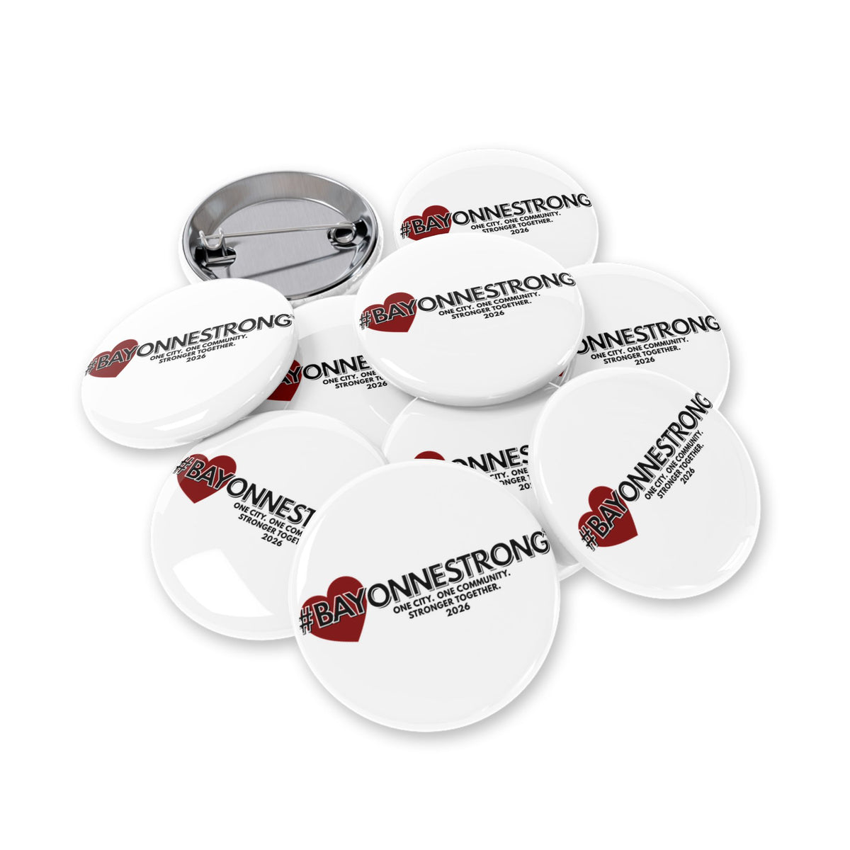 #BAYONNESTRONG™ Round Pins