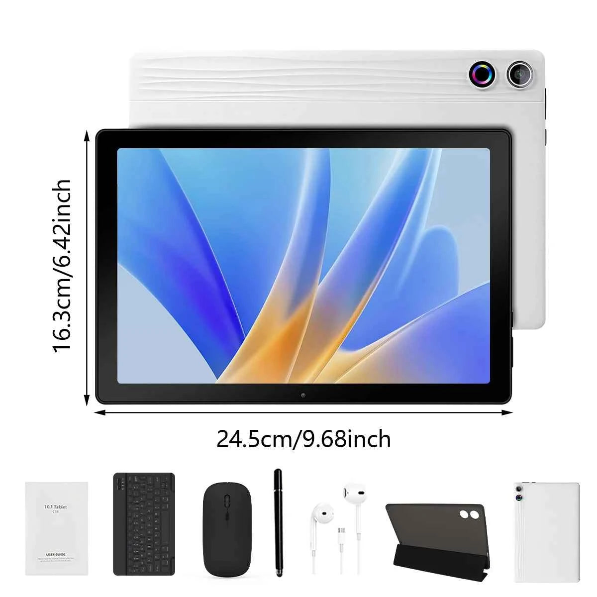 10" Android 15 Tablet Bundle – 20GB RAM, 64GB, WiFi 6, Keyboard, Mouse & Stylus Included