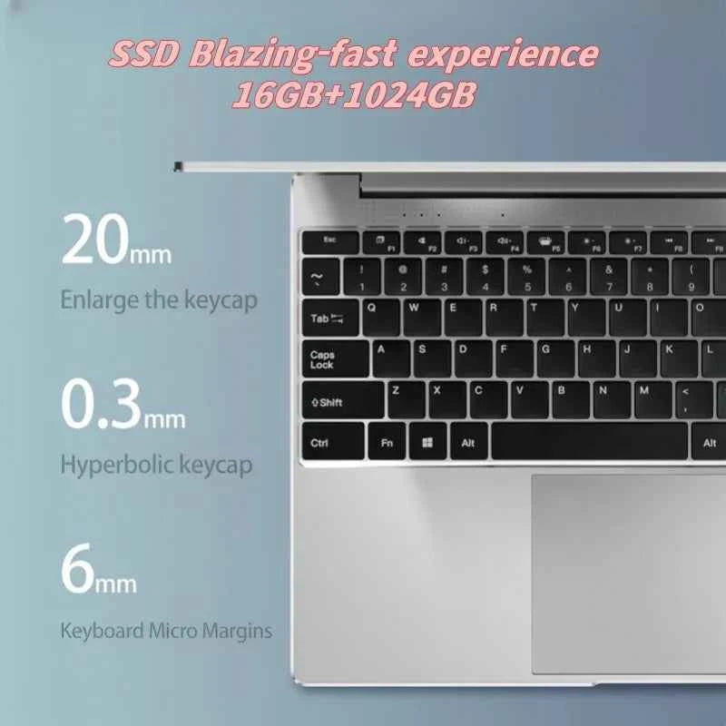 14.1" Laptop – Intel 4405U, 16GB RAM, Windows 11 Pro, Ultra Slim