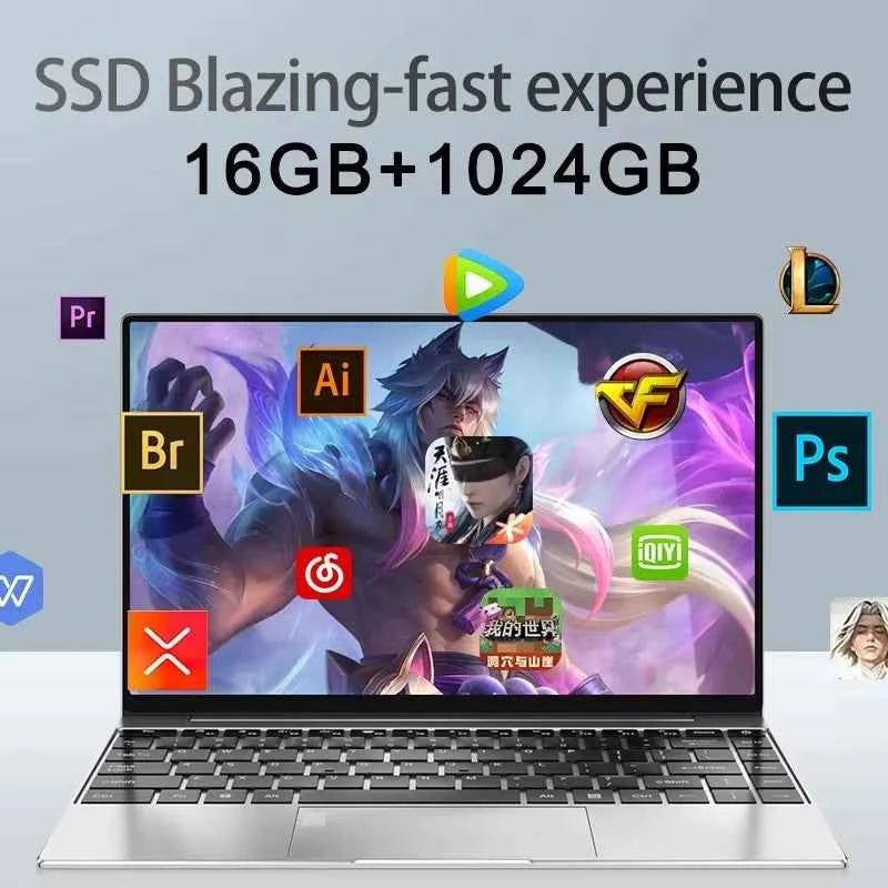 14.1" Laptop – Intel 4405U, 16GB RAM, Windows 11 Pro, Ultra Slim