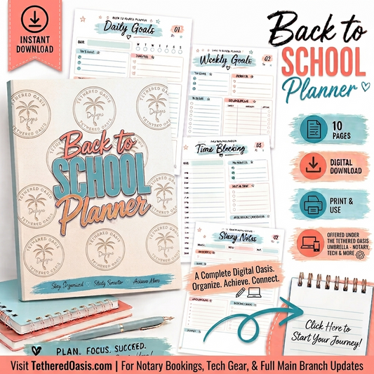 BACK TO SCHOOL PLANNER