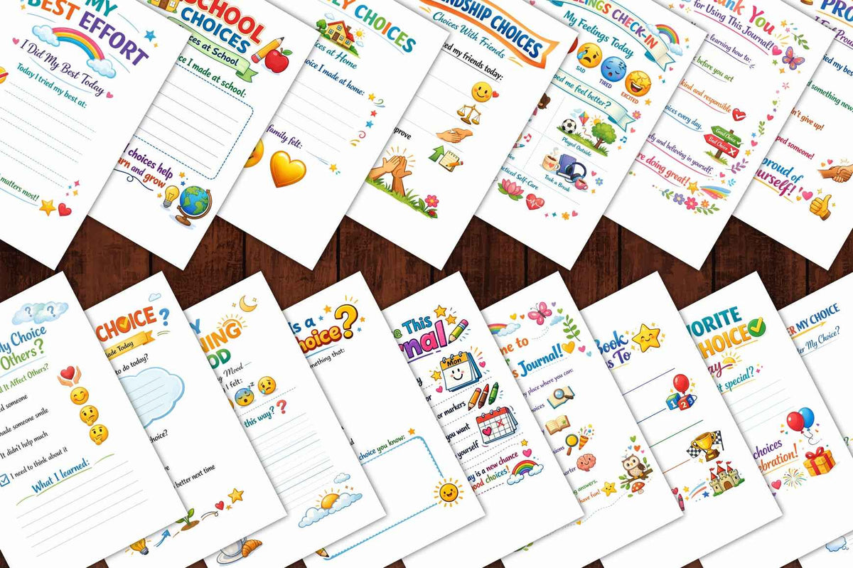 Good Choices Journal for Kids — 30 Page Digital Printable