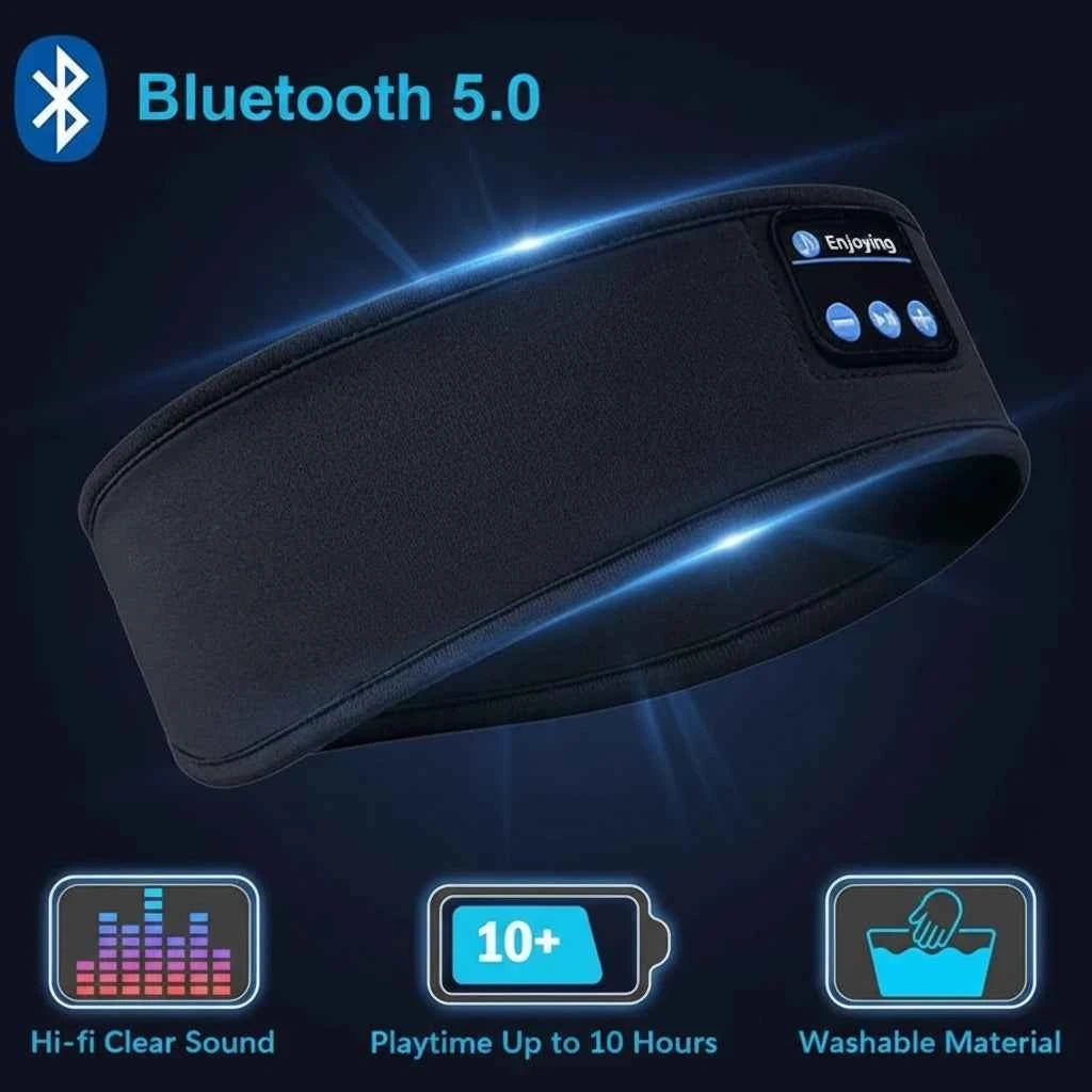 Bluetooth Sleep Headband – Built-In Speakers, Eye Mask, Noise Cancelling