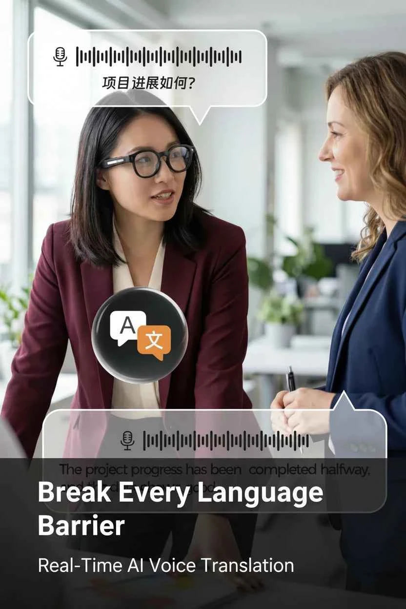 AI Smart Glasses – 4K Camera, Bluetooth 5.3, Real-Time AI Translation