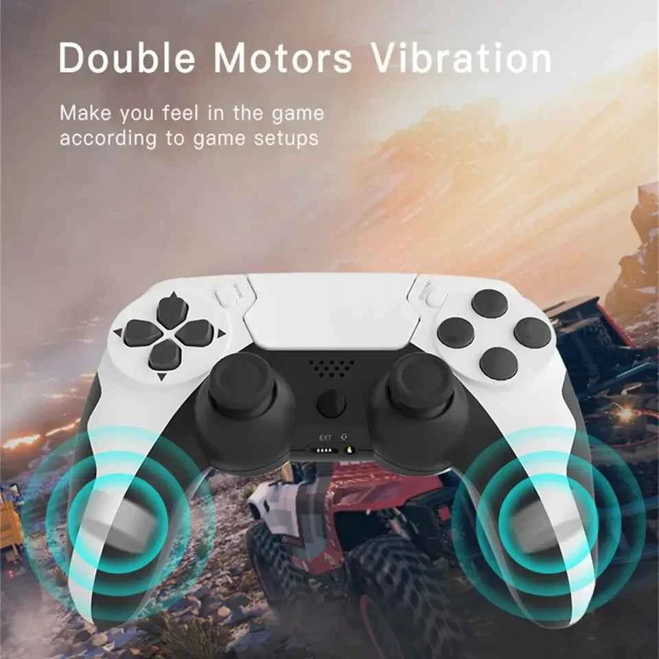 Wireless Gamepad with Six-Axis Gyroscope & Dual Vibration for PS4, PS3 & PC