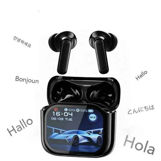 AI Translator Earbuds – Instant 165-Language Translation, ANC Noise Cancelling, HiFi Sound & Smart Touch Screen