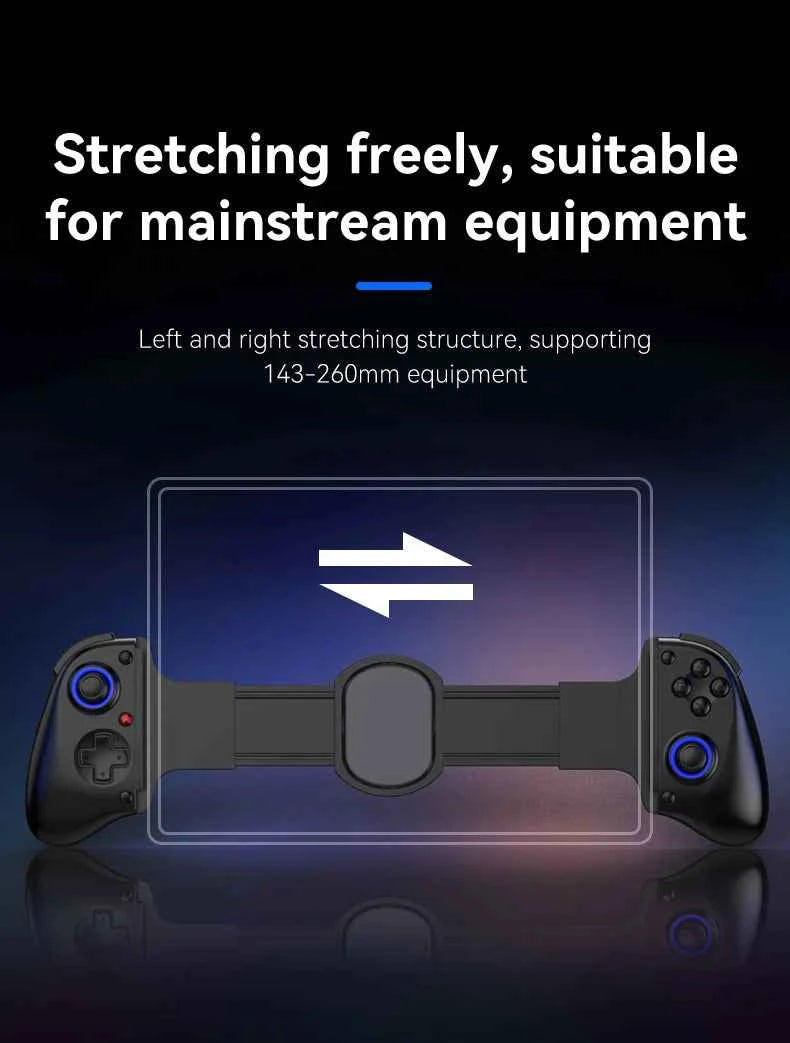 Telescopic Wireless Gamepad Controller – Bluetooth 5.2, Hall Effect Joystick, Switch/Android/iOS/PS3/PS4/Xbox