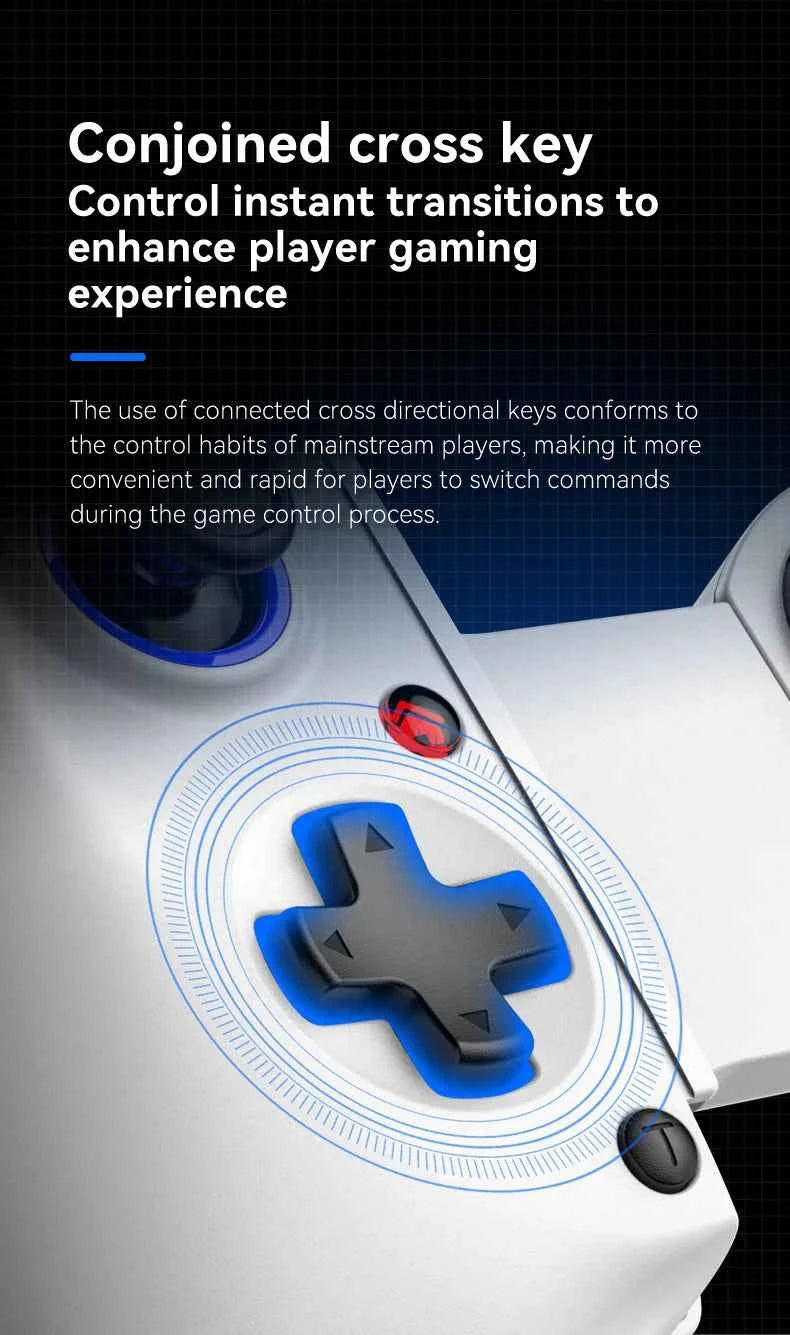 Telescopic Wireless Gamepad Controller – Bluetooth 5.2, Hall Effect Joystick, Switch/Android/iOS/PS3/PS4/Xbox