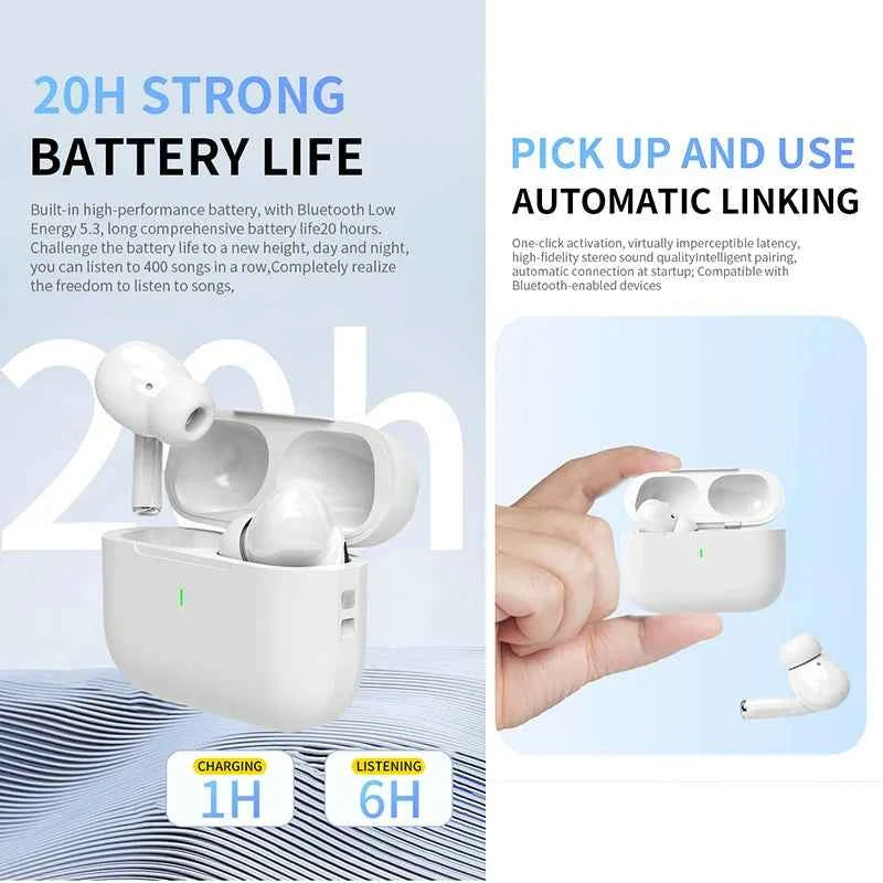 Pro Wireless Earbuds – Bluetooth 5.1, Waterproof, Touch Control & Mic