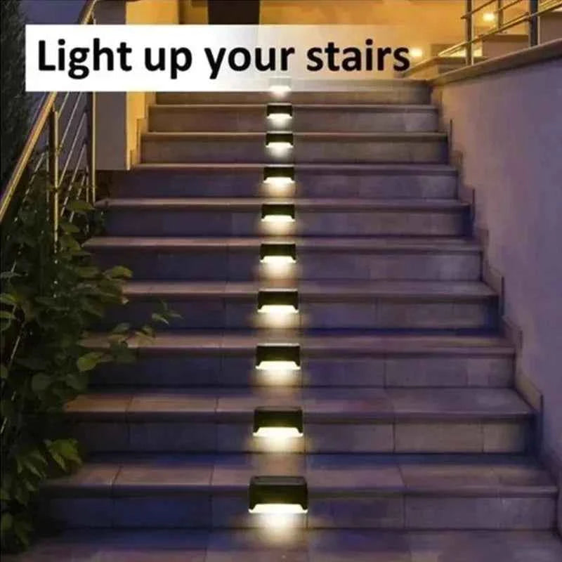 Solar LED Step & Deck Lights — Waterproof Outdoor Stair Lights