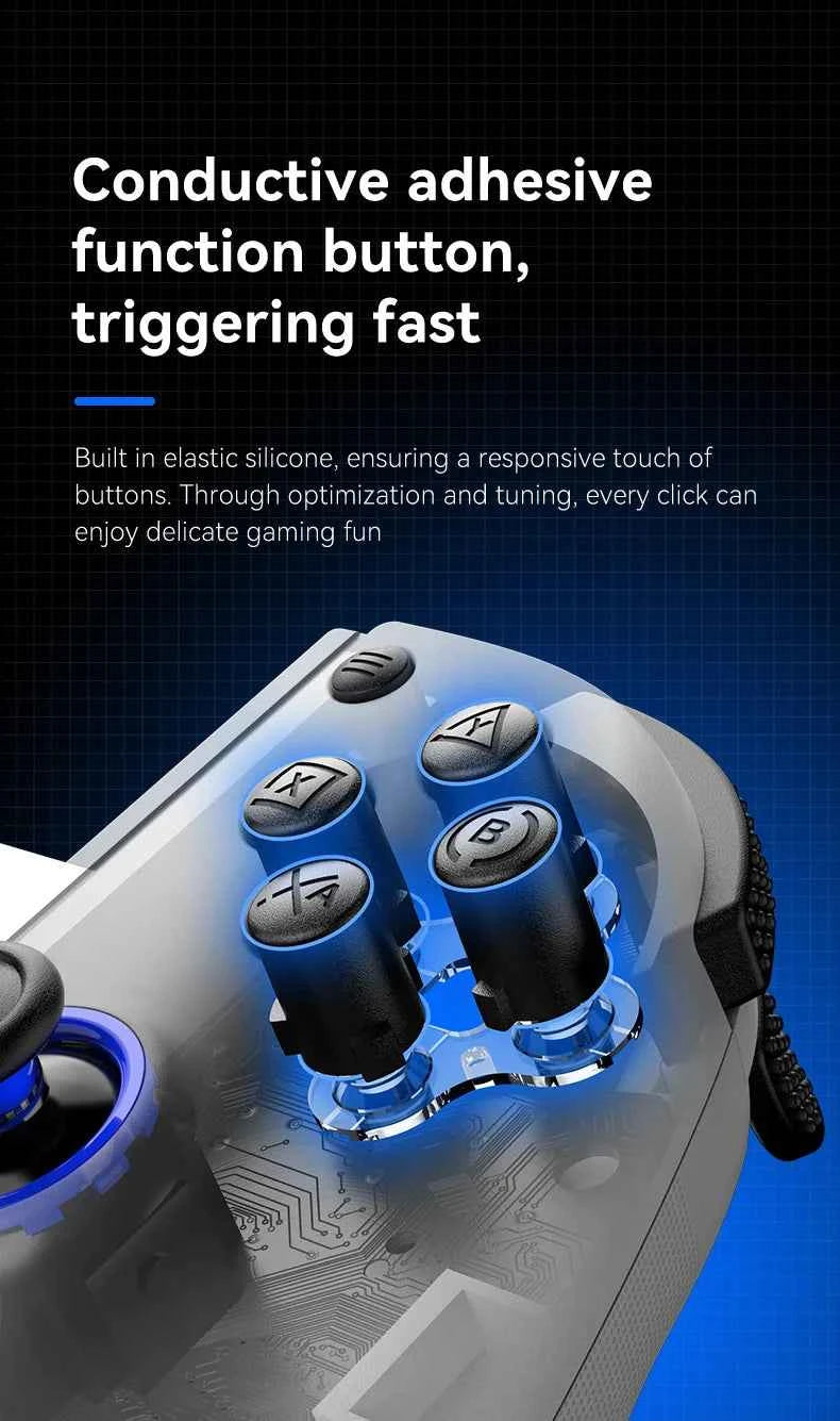 Telescopic Wireless Gamepad Controller – Bluetooth 5.2, Hall Effect Joystick, Switch/Android/iOS/PS3/PS4/Xbox