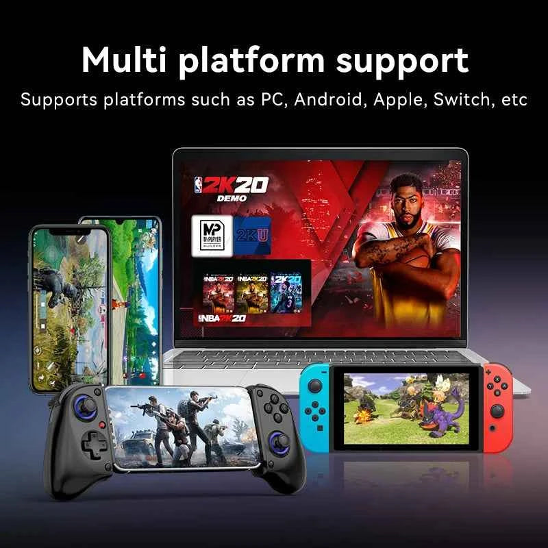 Telescopic Wireless Gamepad Controller – Bluetooth 5.2, Hall Effect Joystick, Switch/Android/iOS/PS3/PS4/Xbox