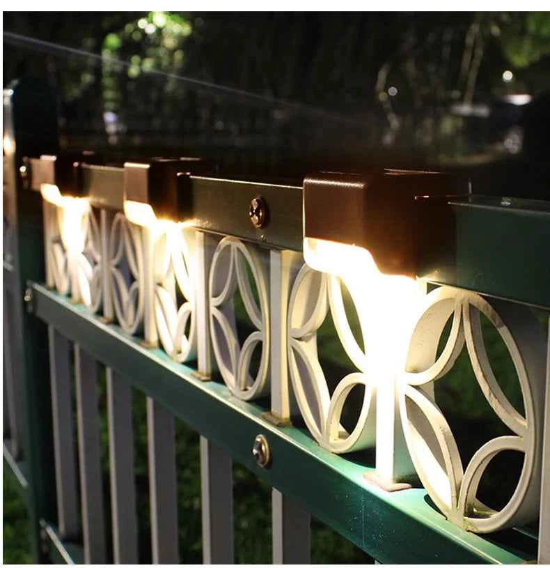 Solar LED Step & Deck Lights — Waterproof Outdoor Stair Lights