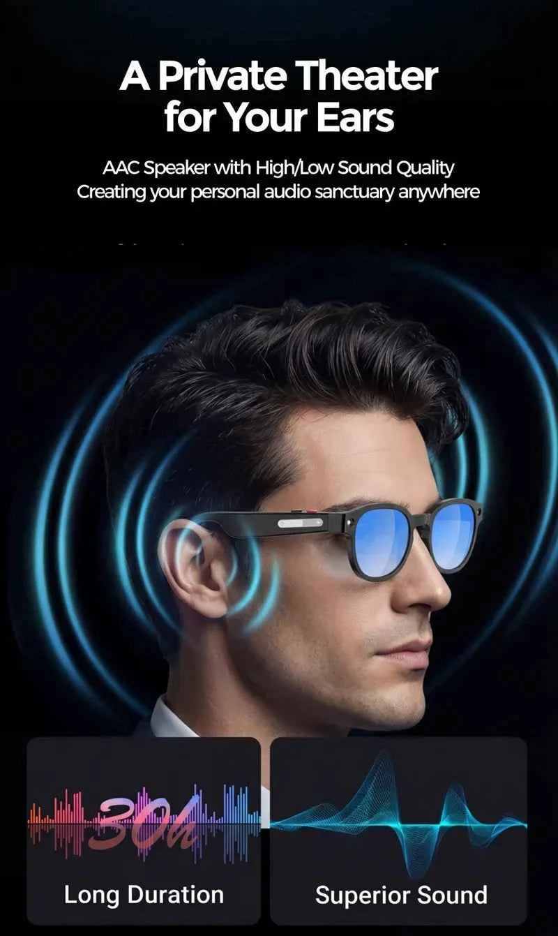 AI Smart Glasses – 4K Camera, Bluetooth 5.3, Real-Time AI Translation
