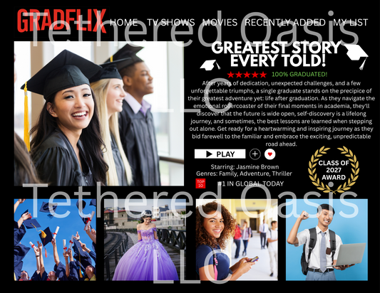 GRADFLIX 2027 – Personalized Graduation Poster
