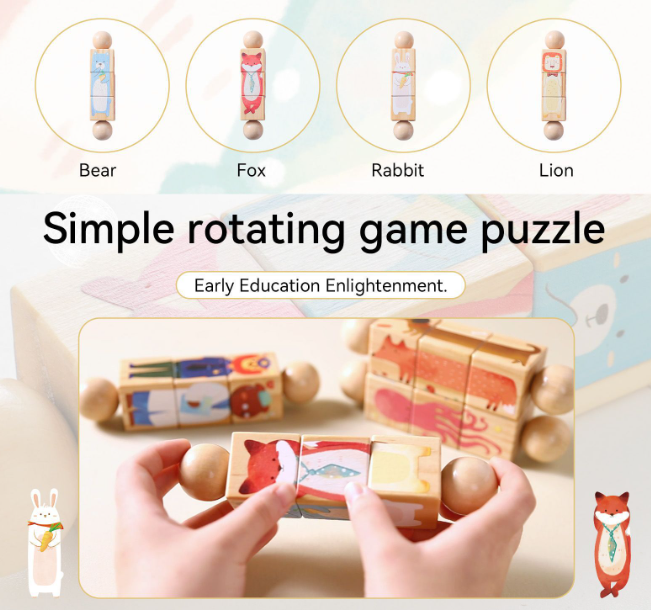 Handbell Wooden Animal Puzzle