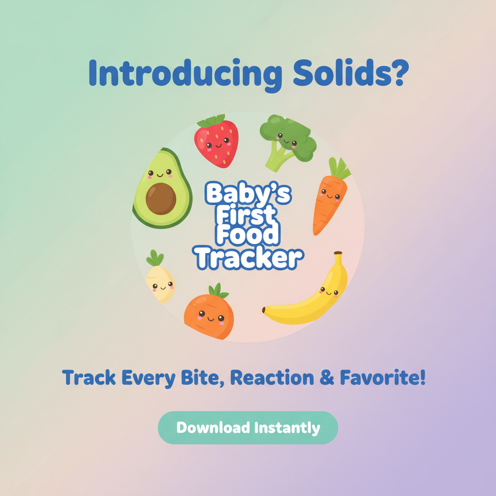 Baby's First Food Tracker — 20-Page Digital Printable