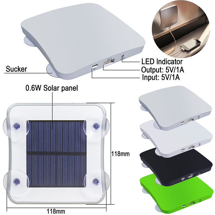 Solar-Powered Suction Portable Charger (Power Bank)
